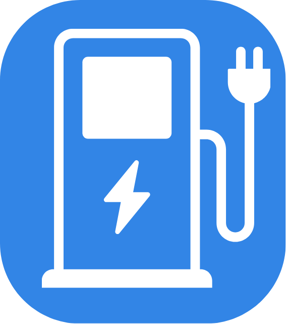 EV charging station icon