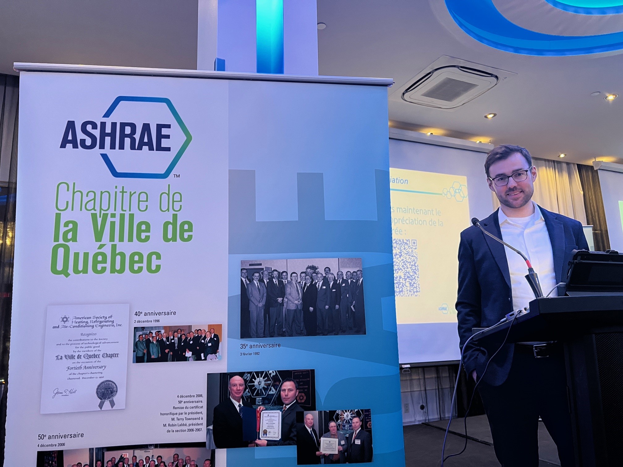 Antoine C.-Tardif au dîner-conférence ASHRAE Québec